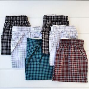 King Size Big & Tall Lot of 6 Pairs Of Woven Boxer Shorts Size 2XL NWT